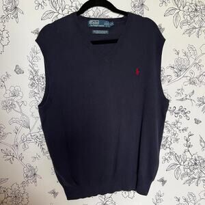 Polo Ralph Lauren navy blue sweater vest